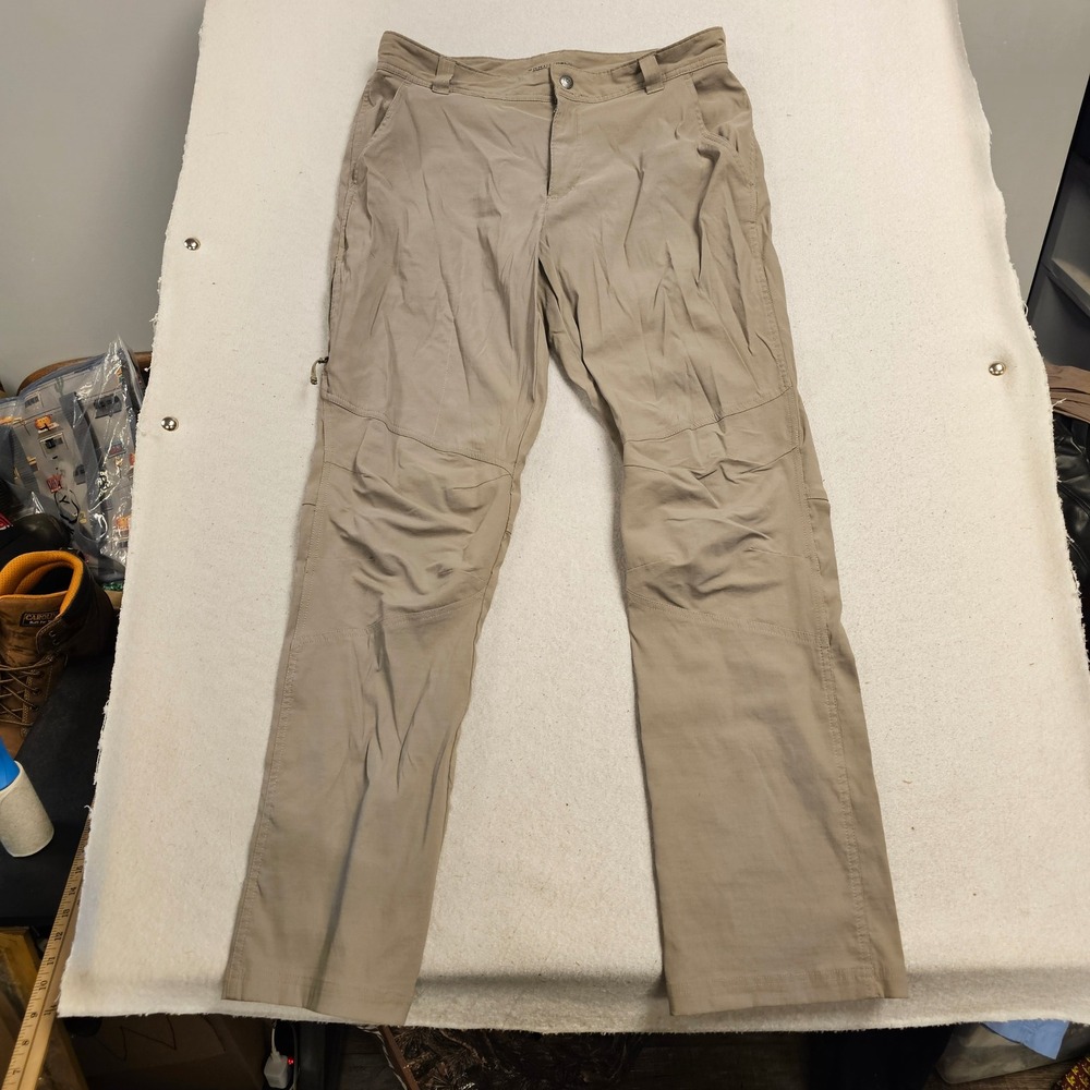 Columbia Mens Omni-Shield Hiking Pants Tan Khaki Stretch 34x32 Articulated Knee